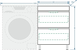 Stella Polare Тумба с раковиной под стиральную машину Аруна Памелла 120 R белая – фотография-11